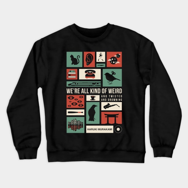 Haruki Murakami Crewneck Sweatshirt by PauEnserius